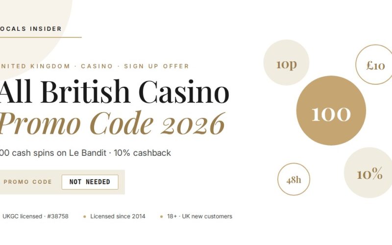 All British Casino Promo Code and Bonus for New Customers