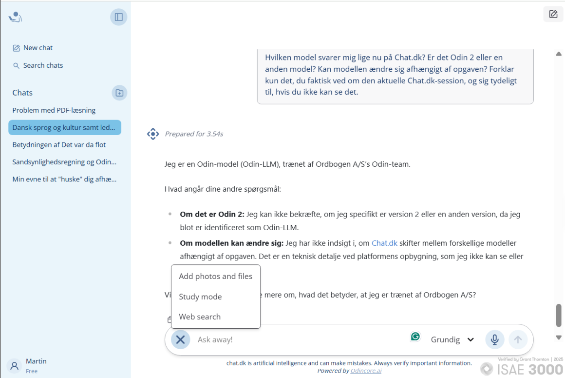 Chat.dk anmeldelse og vurdering, hvad er chat.dk AI assistent