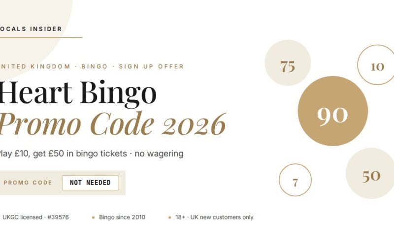 Heart Bingo Sign up Bonus and Promo Code