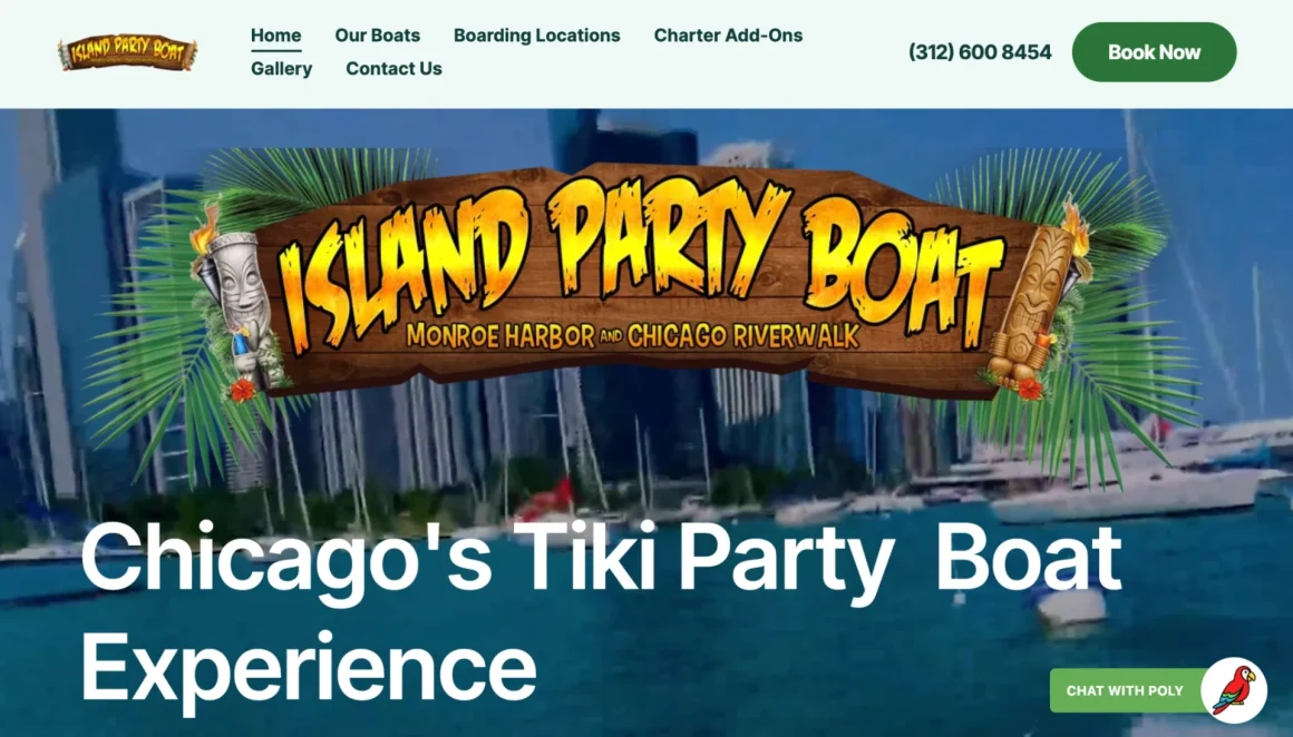 Island Party Boat website