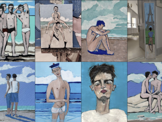 Naked nude male art and paintings by Stabbert