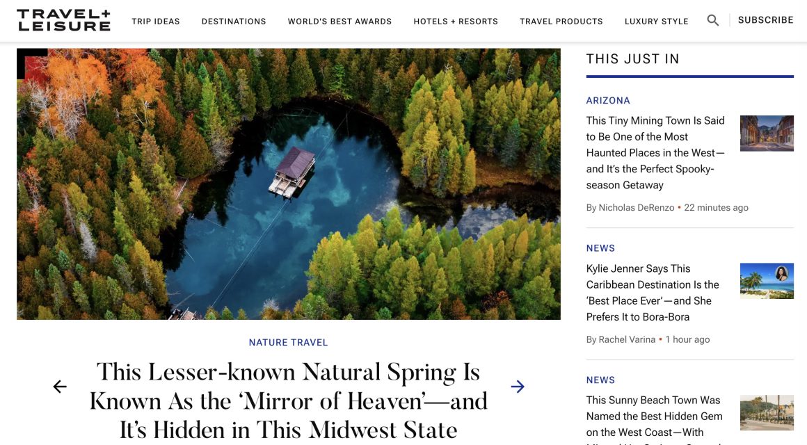 Travel + Leisure magazine
