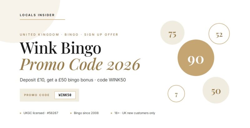 sign up offer and wink bingo promo code