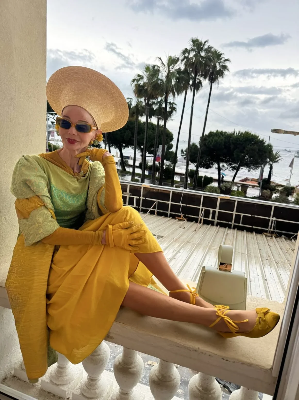 britt-kanja-cannes-yellow-green-outfit