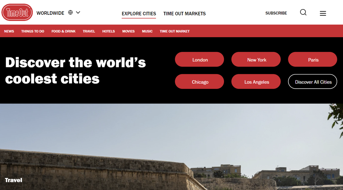 Time Out: City Guides & Editorial Filter