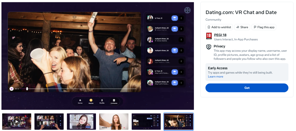 Dating.com VR Chat and VR Date