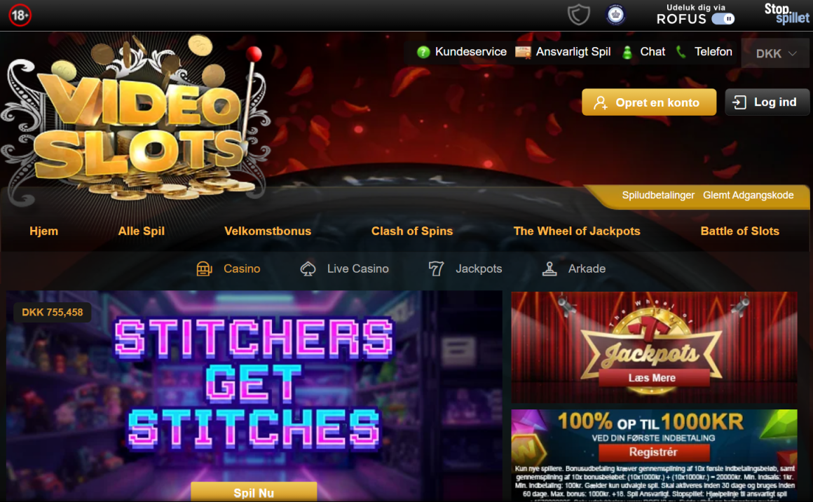 Lovlig danske casinoer med flest spil - Videoslots DK
