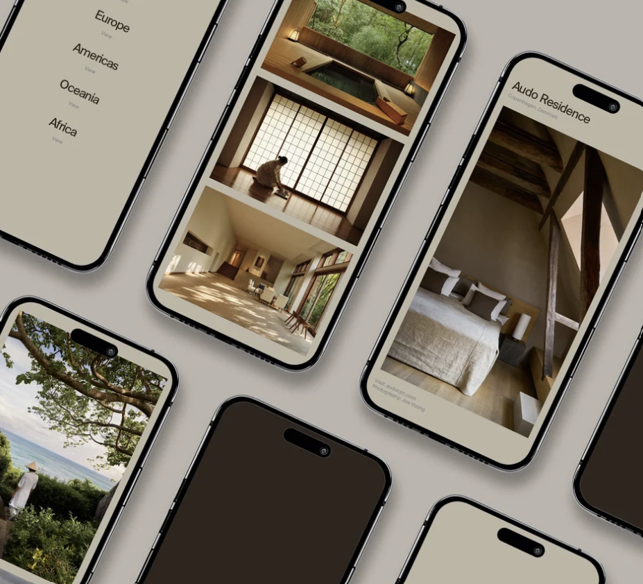 Softer Volumes design travel guide apps